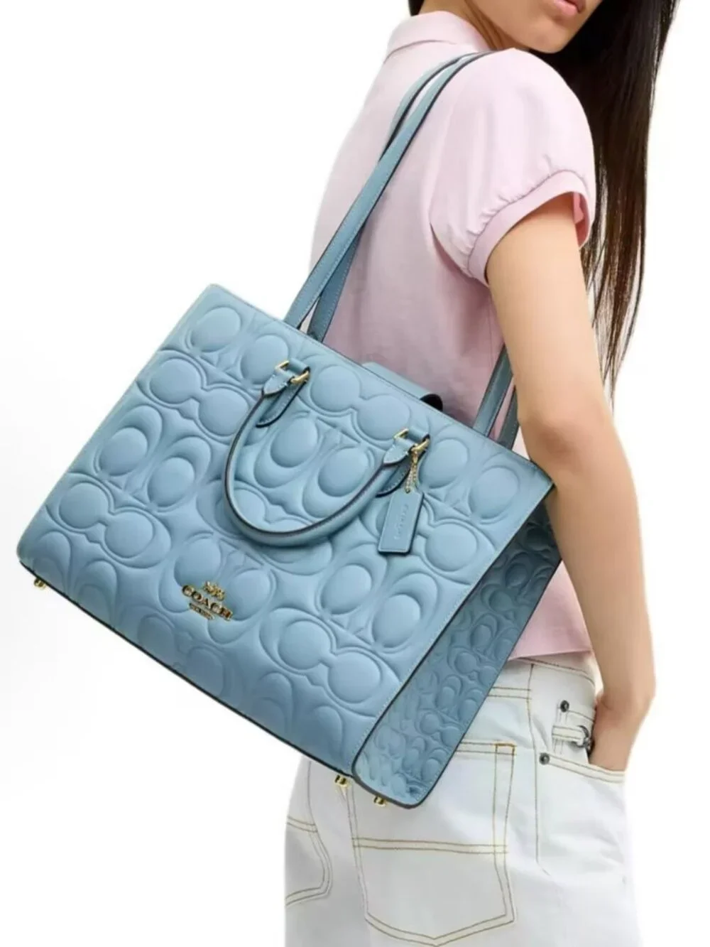 coach Maggie Tote Bag In Signature Leather cy672
